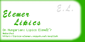 elemer lipics business card